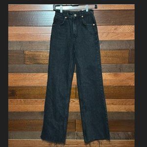 Zara High Rise Wide Leg Full Length Sz 2